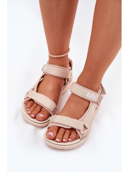 Moteriškos medžiaginės basutės su lipdukais Lee Cooper LCW-25-34-3560 Beige