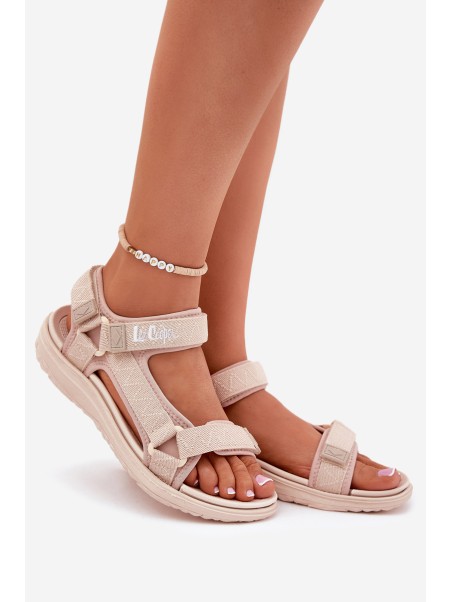 Moteriškos medžiaginės basutės su lipdukais Lee Cooper LCW-25-34-3560 Beige