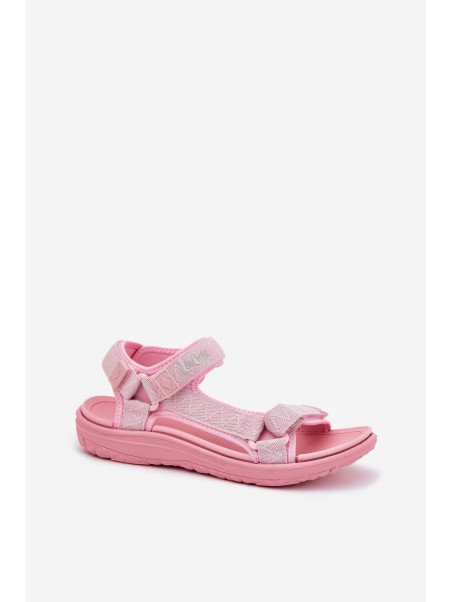 Moteriškos medžiaginės basutės su lipdukais Lee Cooper LCW-25-34-3561L Pink