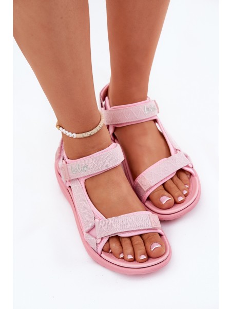 Moteriškos medžiaginės basutės su lipdukais Lee Cooper LCW-25-34-3561L Pink