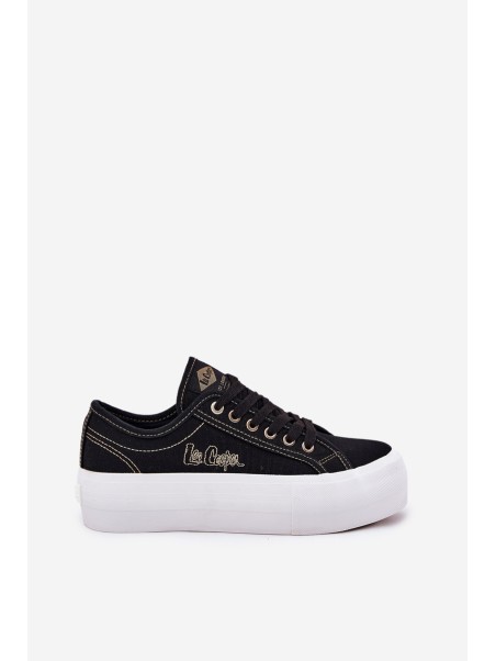 Women's fabric platform sneakers Lee Cooper LCW-25-31-3431L black