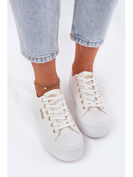 Moteriški sportbačiai ant platformos Lee Cooper LCW-25-02-3289 balti