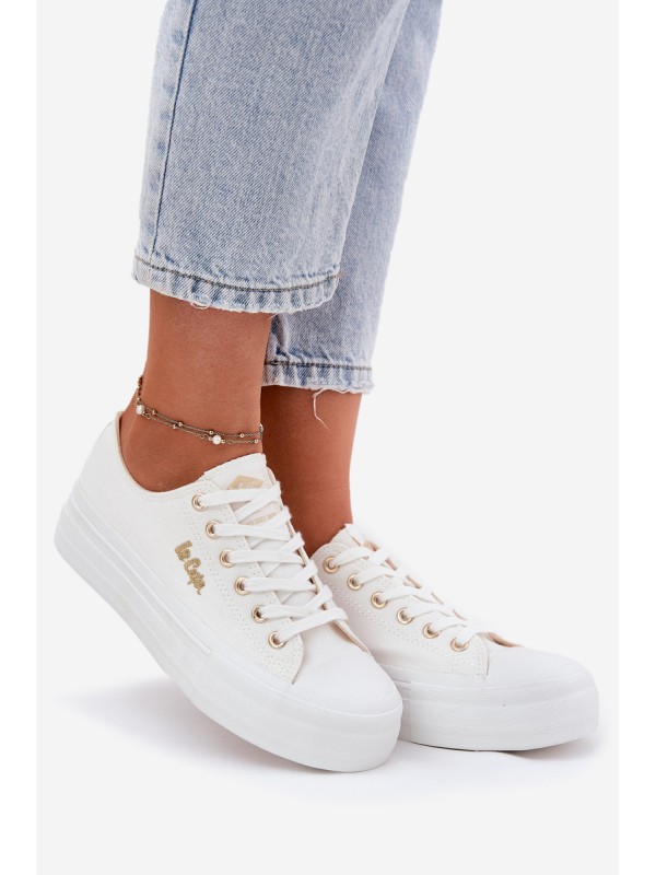Moteriški sportbačiai ant platformos Lee Cooper LCW-25-02-3289 balti