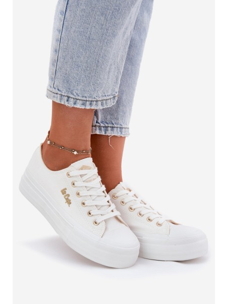 Moteriški sportbačiai ant platformos Lee Cooper LCW-25-02-3289 balti