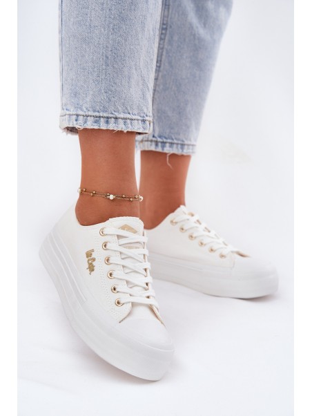 Moteriški sportbačiai ant platformos Lee Cooper LCW-25-02-3289 balti