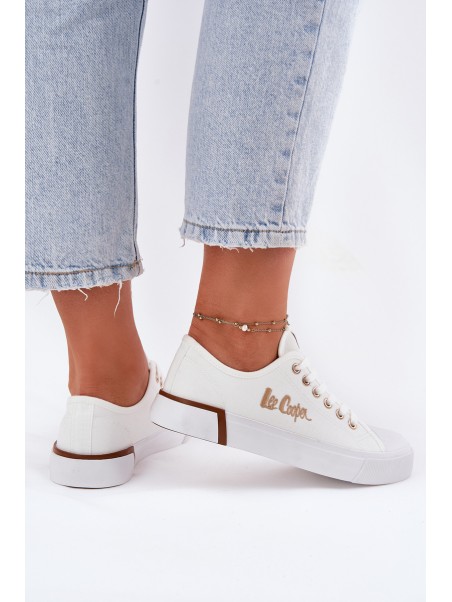 Moteriški drobiniai sportbačiai Lee Cooper LCW-25-31-3428L balti