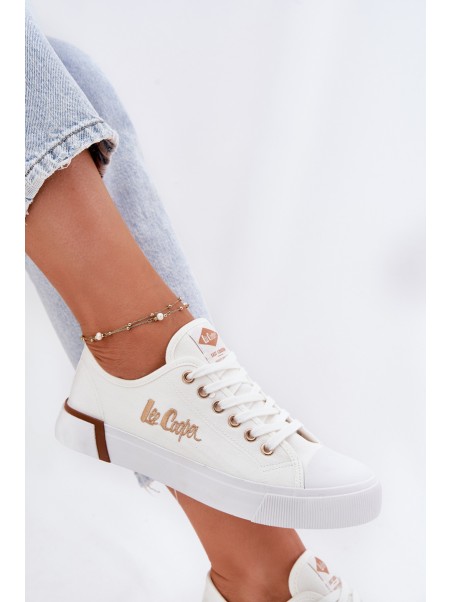 Moteriški drobiniai sportbačiai Lee Cooper LCW-25-31-3428L balti