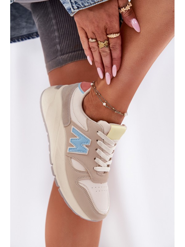 Ladies Sneakers On Platform Beige Tenanela