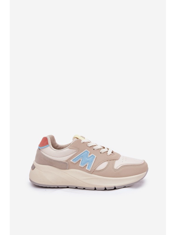 Ladies Sneakers On Platform Beige Tenanela