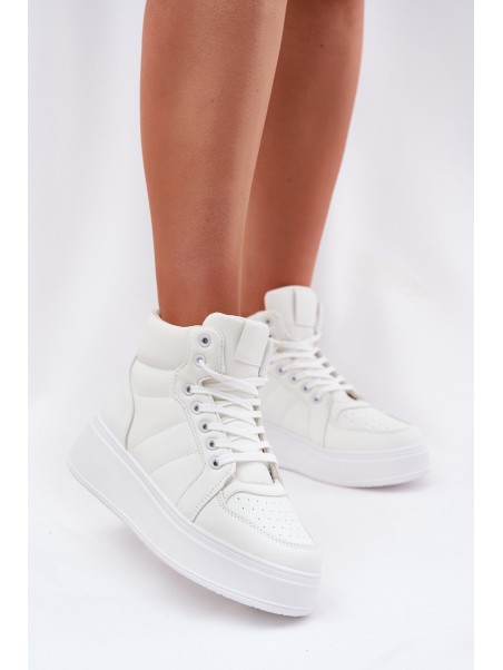 High women's sneakers on platform white Tillive