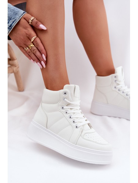 High women's sneakers on platform white Tillive