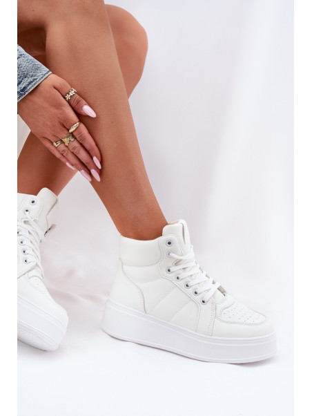 High women's sneakers on platform white Tillive