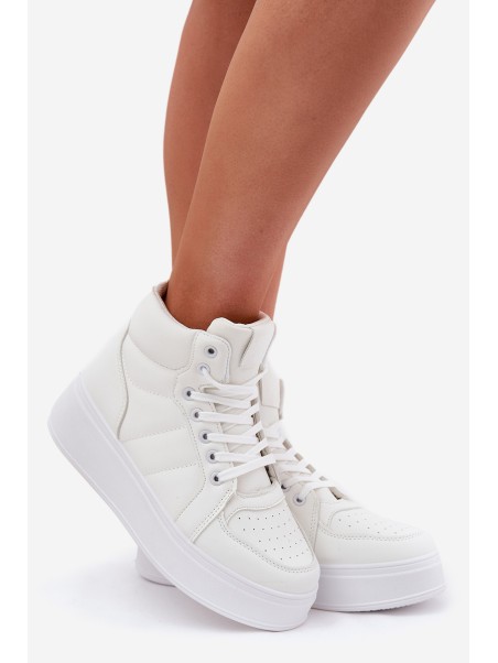High women's sneakers on platform white Tillive