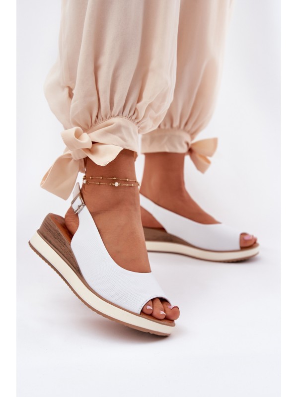 Leather Wedge Sandals Artiker 56C2317 White