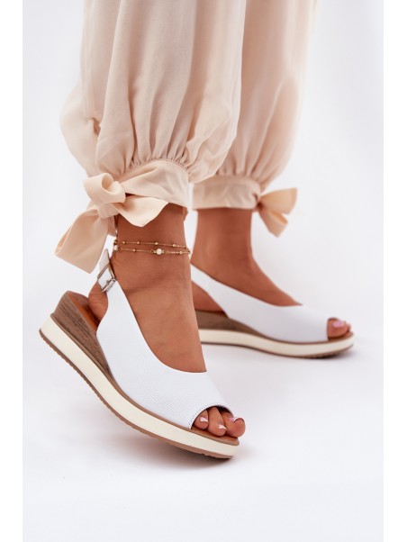 Leather Wedge Sandals Artiker 56C2317 White