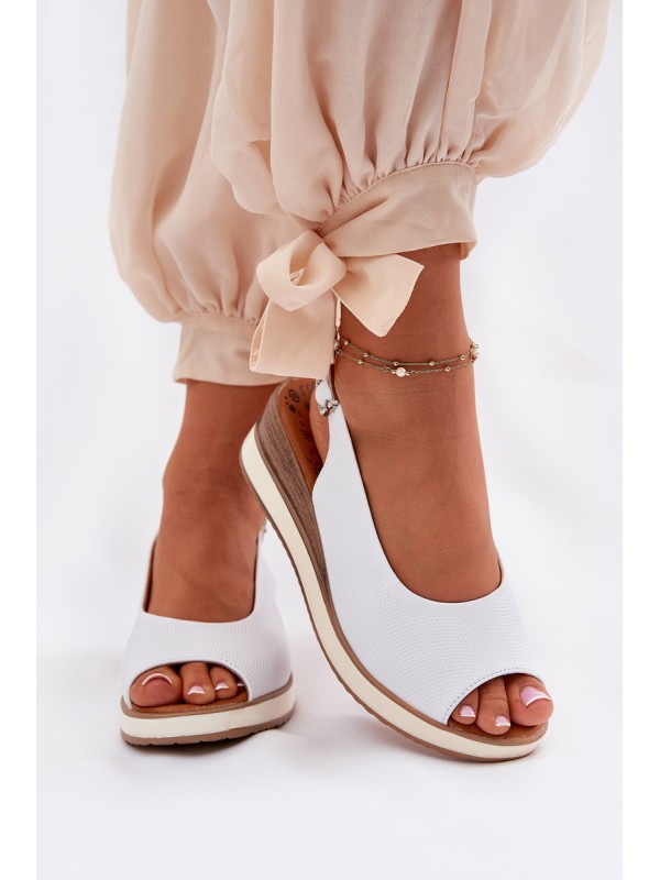 Leather Wedge Sandals Artiker 56C2317 White
