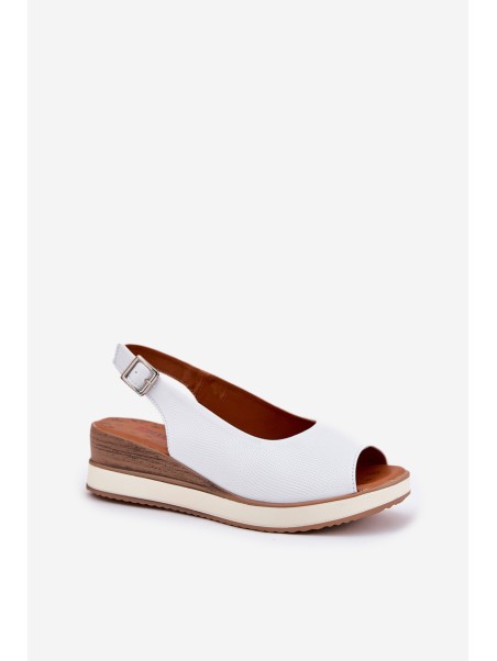 Leather Wedge Sandals Artiker 56C2317 White