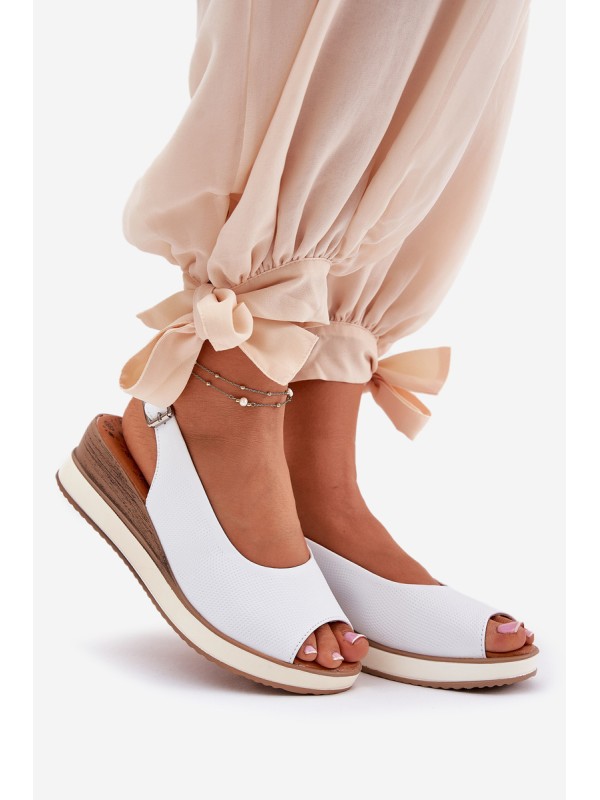 Leather Wedge Sandals Artiker 56C2317 White