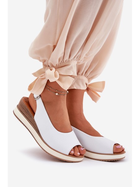 Leather Wedge Sandals Artiker 56C2317 White
