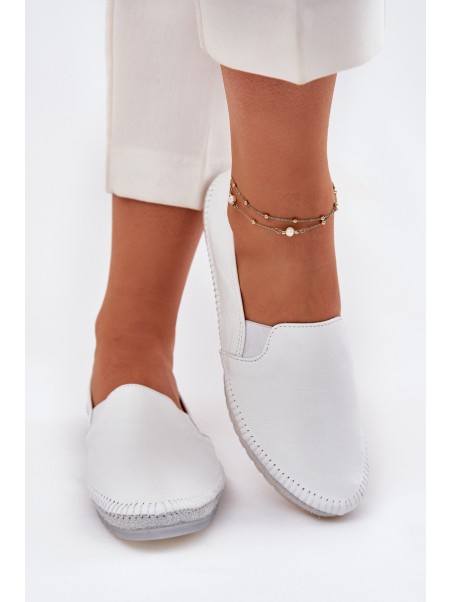 Leather Ballet Flats Maciejka T3512-11 White