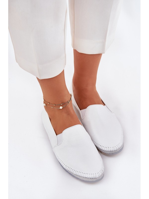 Leather Ballet Flats Maciejka T3512-11 White