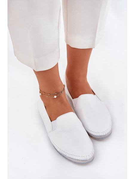 Leather Ballet Flats Maciejka T3512-11 White