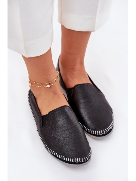 Leather Ballet Flats Maciejka T3512-71 Black