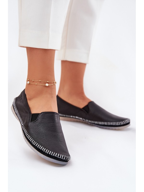 Leather Ballet Flats Maciejka T3512-71 Black