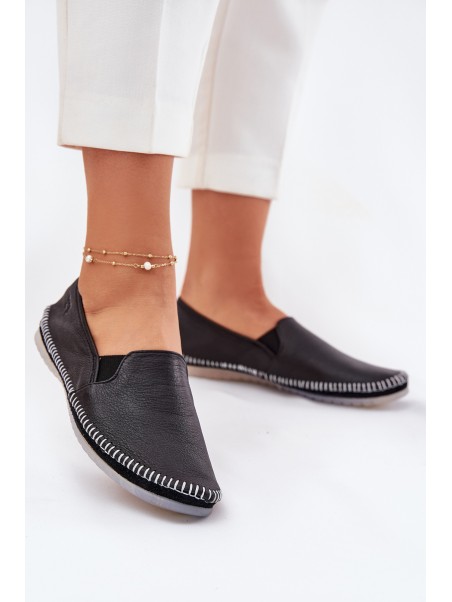 Leather Ballet Flats Maciejka T3512-71 Black