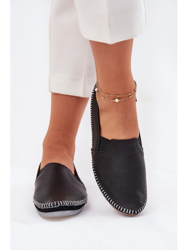 Leather Ballet Flats Maciejka T3512-71 Black