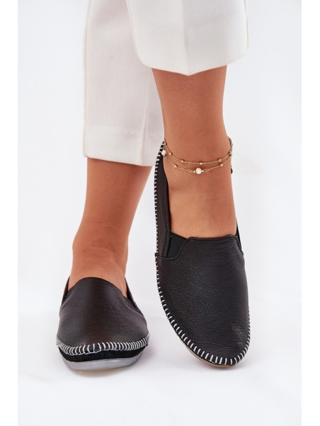 Leather Ballet Flats Maciejka T3512-71 Black