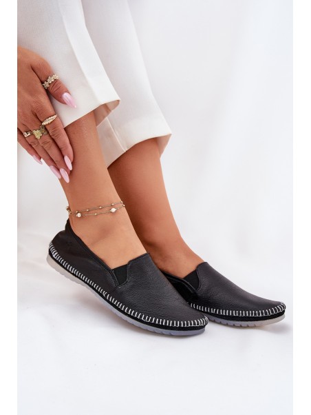Leather Ballet Flats Maciejka T3512-71 Black