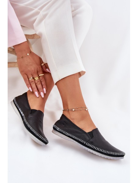 Leather Ballet Flats Maciejka T3512-71 Black