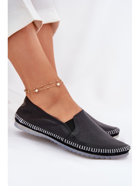 Leather Ballet Flats Maciejka T3512-71 Black