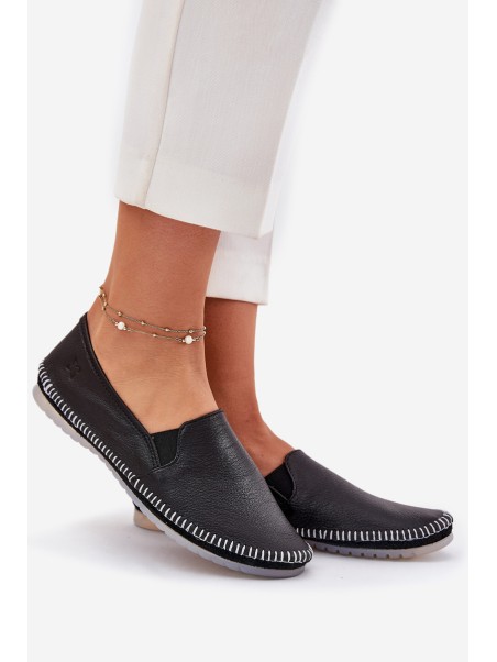 Leather Ballet Flats Maciejka T3512-71 Black