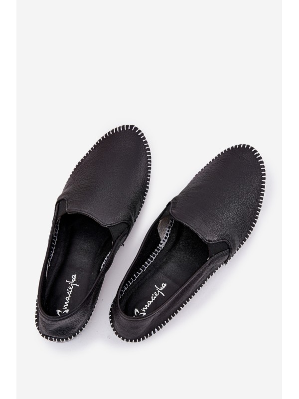 Leather Ballet Flats Maciejka T3512-71 Black
