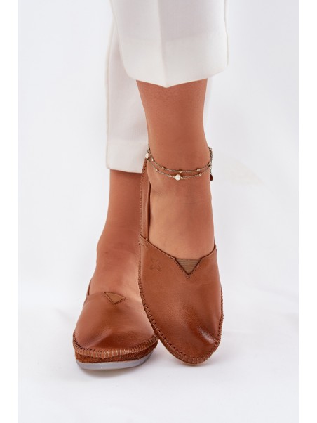 Leather Ballet Flats Smooth Maciejka T1930-29 Brown