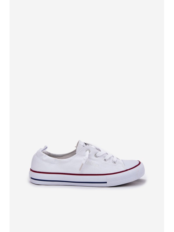Moteriški sportbačiai su medžiaginiu padu Lee Cooper LCW-25-02-3296L balti