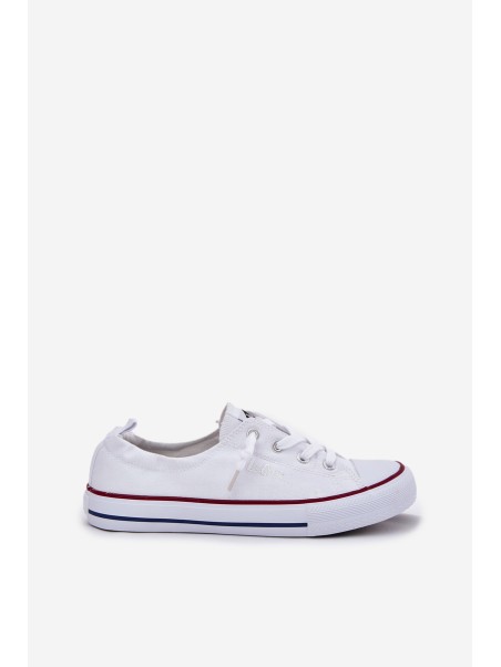 Moteriški sportbačiai su medžiaginiu padu Lee Cooper LCW-25-02-3296L balti