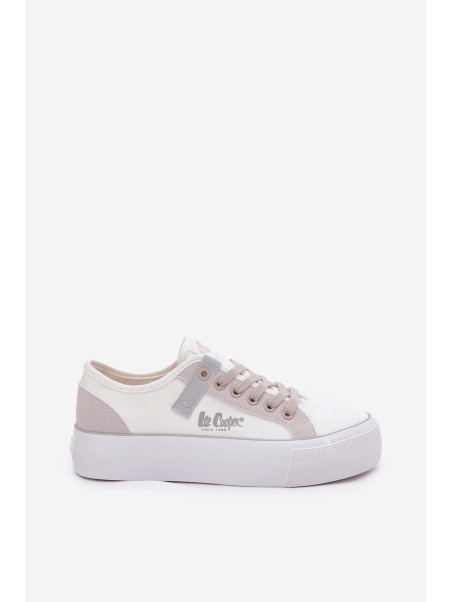 Moteriški sportbačiai ant platformos Lee Cooper LCW-25-31-3479L baltai pilki