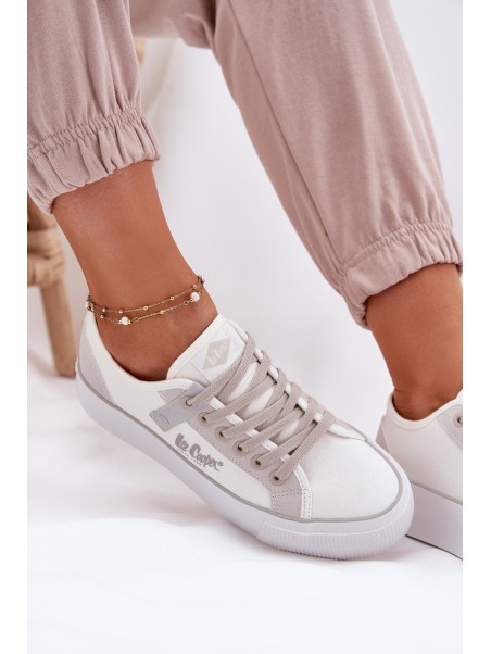Moteriški sportbačiai ant platformos Lee Cooper LCW-25-31-3479L baltai pilki