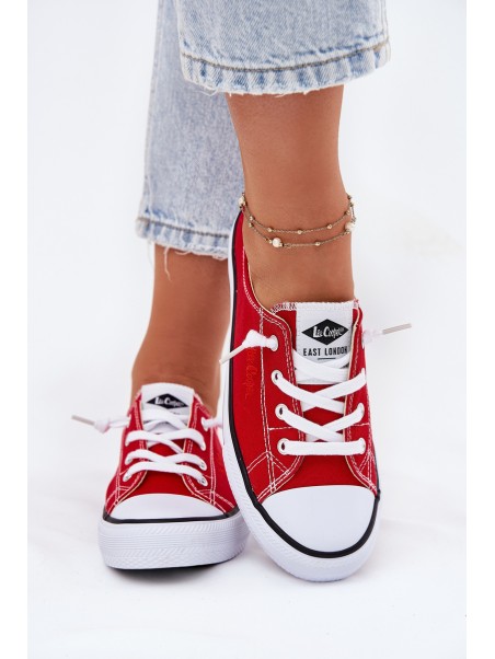 Moteriški sportbačiai su medžiaginiu padu Lee Cooper LCW-25-02-3298L raudoni