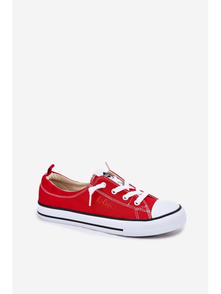 Moteriški sportbačiai su medžiaginiu padu Lee Cooper LCW-25-02-3298L raudoni