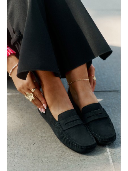 Women's Suede Loafers Big Star RR274948 Black