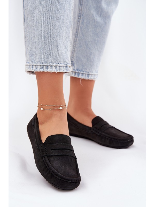 Women's Suede Loafers Big Star RR274948 Black