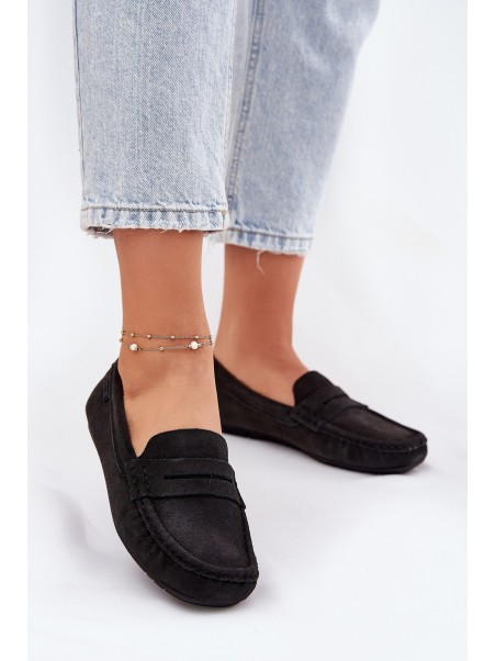 Women's Suede Loafers Big Star RR274948 Black