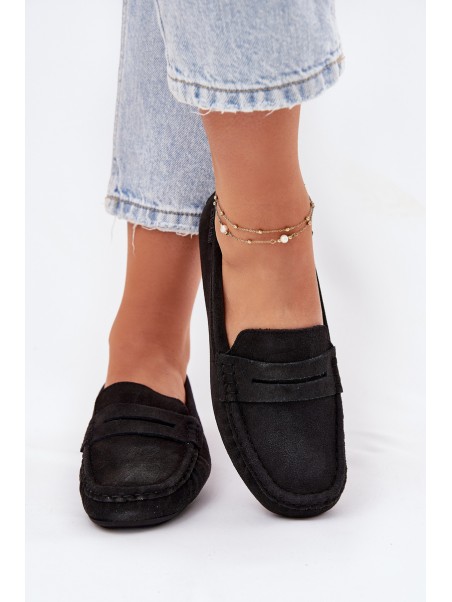Women's Suede Loafers Big Star RR274948 Black