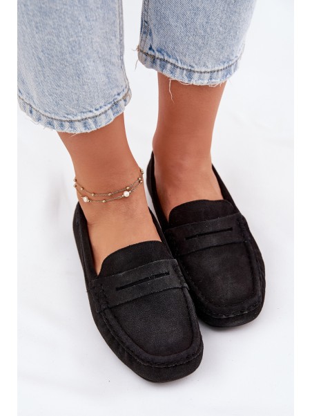 Women's Suede Loafers Big Star RR274948 Black