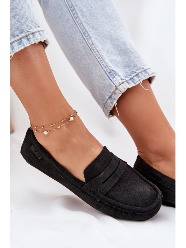 Women's Suede Loafers Big Star RR274948 Black