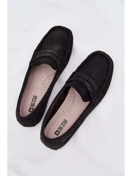 Women's Suede Loafers Big Star RR274948 Black